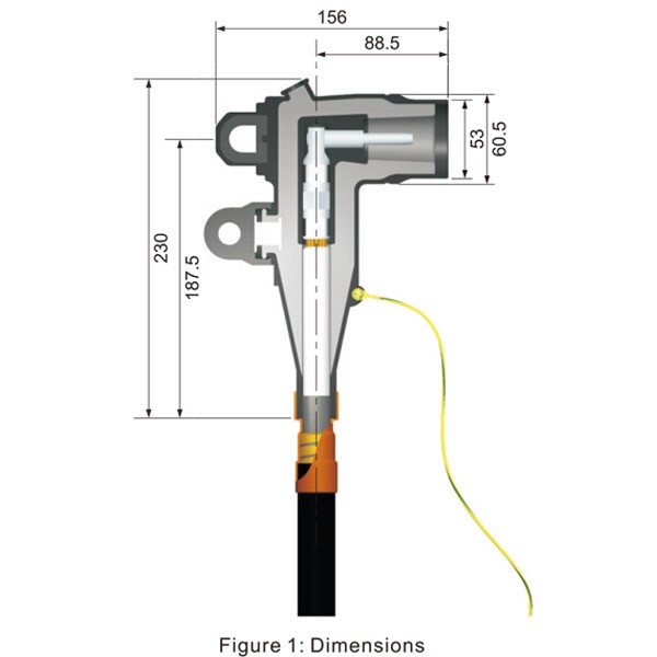 ขั้วต่อข้อศอกแบบ Loadbreak 24KV 250A